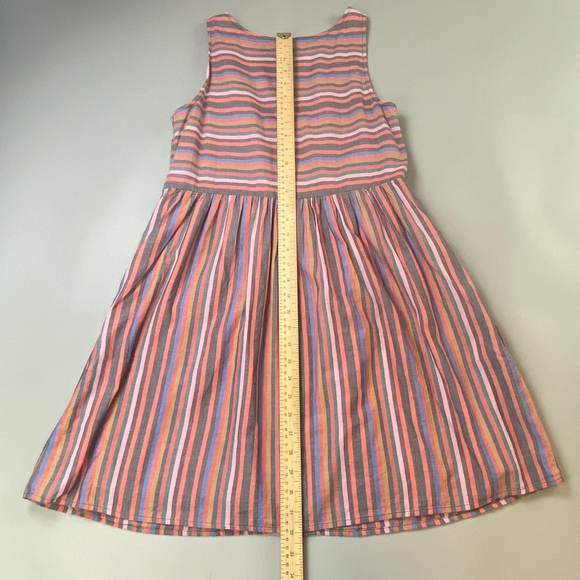 Madewell Striped Sun Dress XXS Pink Multicolor Pockets Tomato Girl Button-Front - Picture 11 of 11